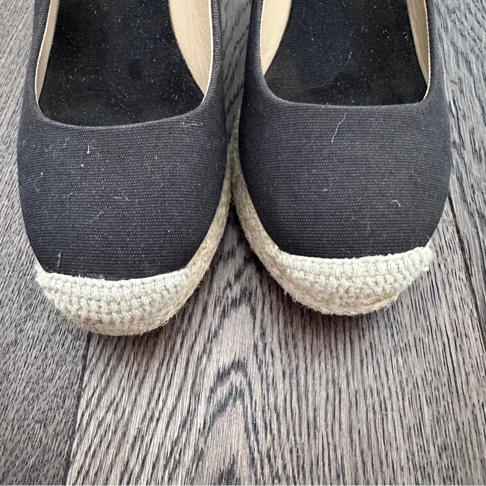 Women's J Crew Black Wedge Espadrille - Picture 9 of 9